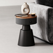 轻奢高级感沙发边几小圆桌客厅家用中古风小茶几现代简约创意角几