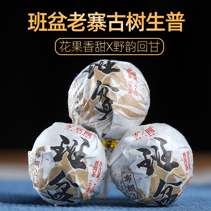 云南勐海布朗山头春班盆老寨古树纯料普洱茶生茶迷你小龙珠球500g
