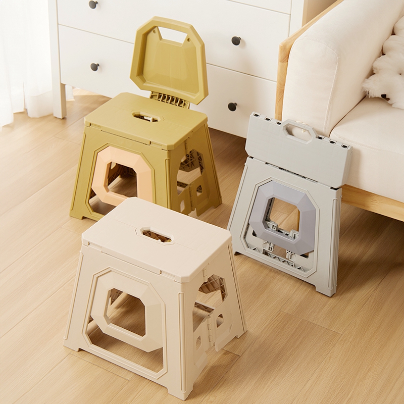 加厚靠背椅子塑料凳折叠式便携式户外家用矮凳换鞋凳成人儿童板凳