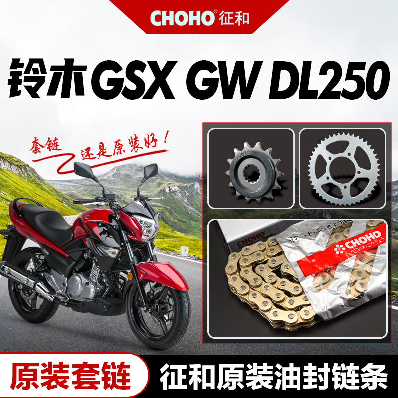 铃木摩托车GW250 GSX250R DL250原厂大小牙盘链轮SX2征和油封链条 摩托车/装备/配件 链条 原图主图