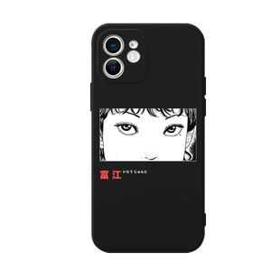 川上富江手机壳苹果17Promax小米15伊藤润二iPhone16pro暗黑挡脸漫画vivo日系动漫OPPO华为p黑色联名周边适配