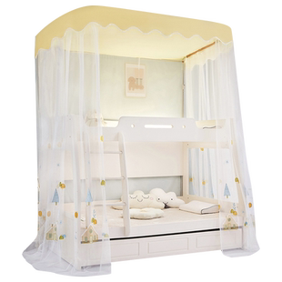 2024年新款子母床蚊帐u型上下床家用儿童床双层床加密加厚高低床