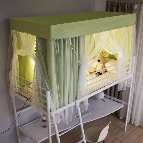 可伸缩一体式学生床帘蚊帐