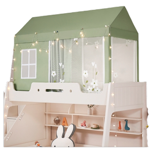 蚊帐家用2024新款儿童子母床蚊帐上下铺梯形高低床帐篷分床神器