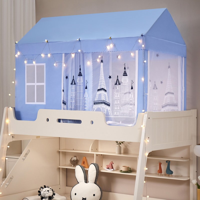 蚊帐家用2024新款儿童子母床蚊帐上下铺梯形高低床帐篷分床神器,床上用品,蚊帐,淘宝优惠券,粉丝福利购,淘宝优惠卷