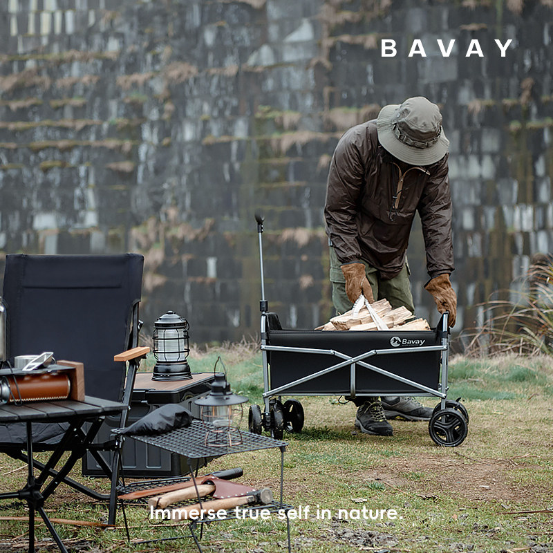 【李佳琦直播间】Bavay北欢迷你手拉车购物车快递露营八轮小推车