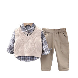 儿童秋装男童套装2021年新款洋气婴儿衣服宝宝春秋季三件套1一3岁