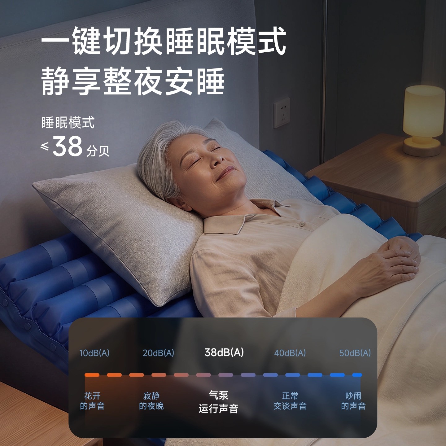 鱼跃医用气垫床单人老人防褥疮垫卧床瘫痪病人充气防压床垫翻身垫