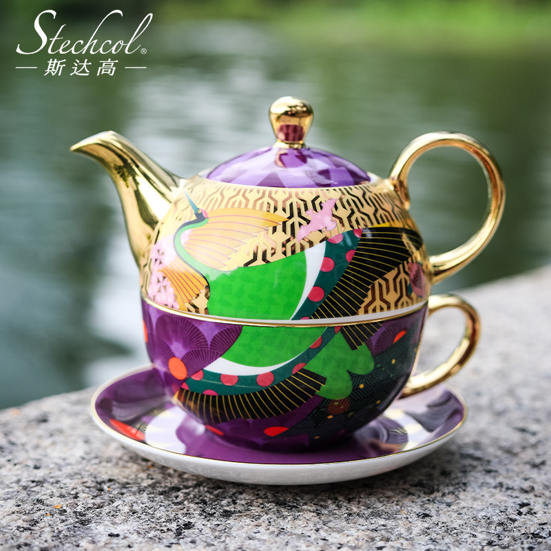 【斯达高】1983联名款文官骨瓷英式下午茶具单人子母壶套装茶具