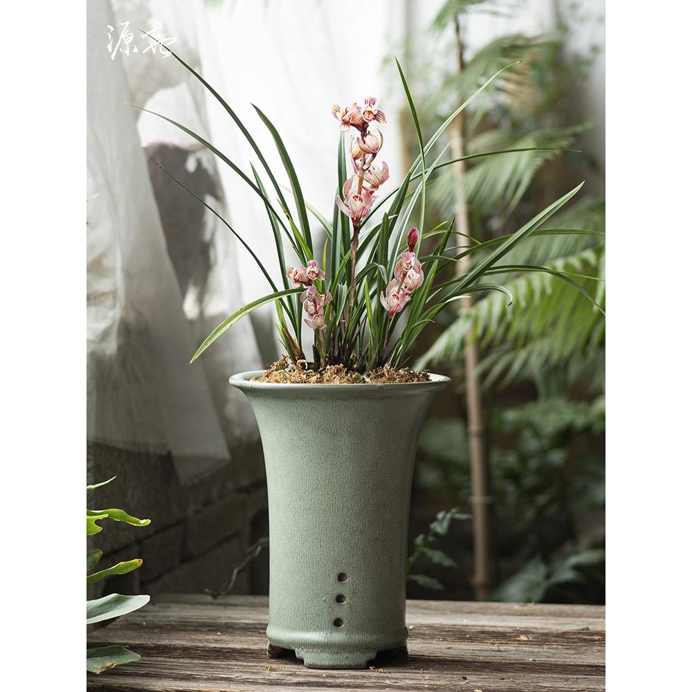 兰花花盆特大陶瓷盆创意绿萝吊兰花盆专用大花盆特大号清仓盆景盆