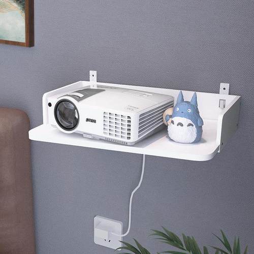 投影仪支架床头壁挂置物架免打孔托盘悬吊式天花板落地投影机放置台架子家用卧室墙架挂壁墙上墙面配件墙壁托