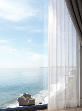 FUJU经典白纱日本人气梦幻窗帘纱现代简约客厅卧室定制窗纱纱帘