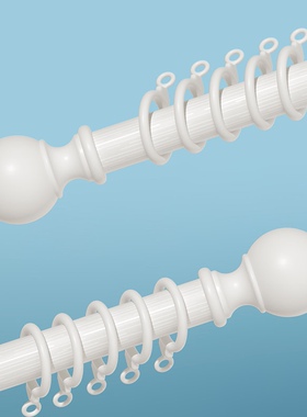 罗马杆 馥居FUJU窗帘杆罗马杆顶装加厚打孔静音客厅卧室铝合金