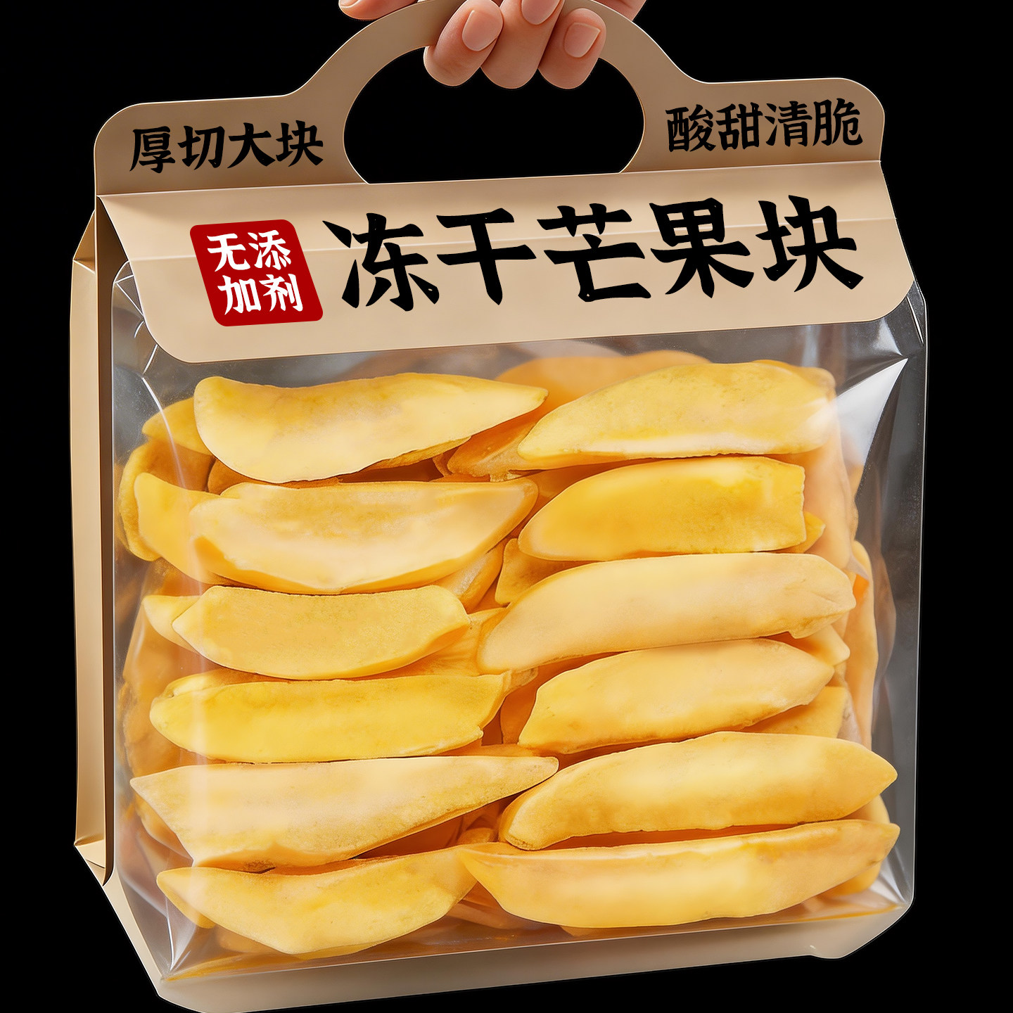 芒果冻干无添加脆块冻干水果原味厚切果脯干芒果各种好吃的小零食