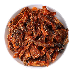 香辣鱼皮250g即食甜辣鳕鱼皮干海味学生零食蜜汁鱼皮酥网红推荐款