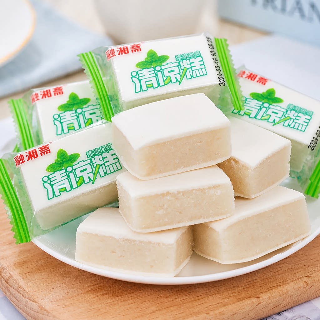 薄荷味清凉糕潮糕糯米糕湖南特产老式传统手工小点心糕点零食早餐