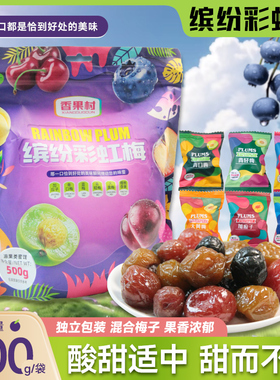 缤纷彩虹梅500g加应子青口梅黄梅李果蜜饯果干组合梅子零食混合装