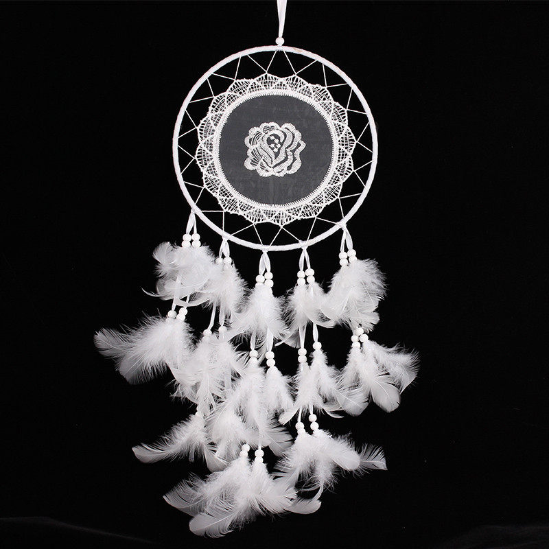 Handmade White Dream Catcher Car Wall Hanging Home Decoratio|msdalam kategori keluarga/Alat Pembersihan peribadi, Peralatan pembersihan penjagaan diri, topi mandi - dari Buy2taobao.com untuk memberikan perkhidmatan ejen Taobao profesional membeli