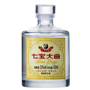 上海礼物【顺丰包邮】七宝大曲魅香型白酒53度150ml单瓶装节日