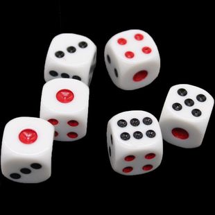 骰子酒吧色子KTV夜店骰盅用圆角黑红点游戏筛粒塞子甩子大号筛子