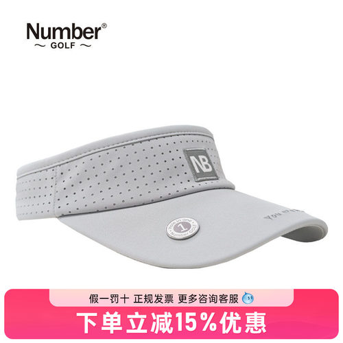 Number新款高尔夫mark球帽男女款夏季透气可调节时尚简约清新镂空