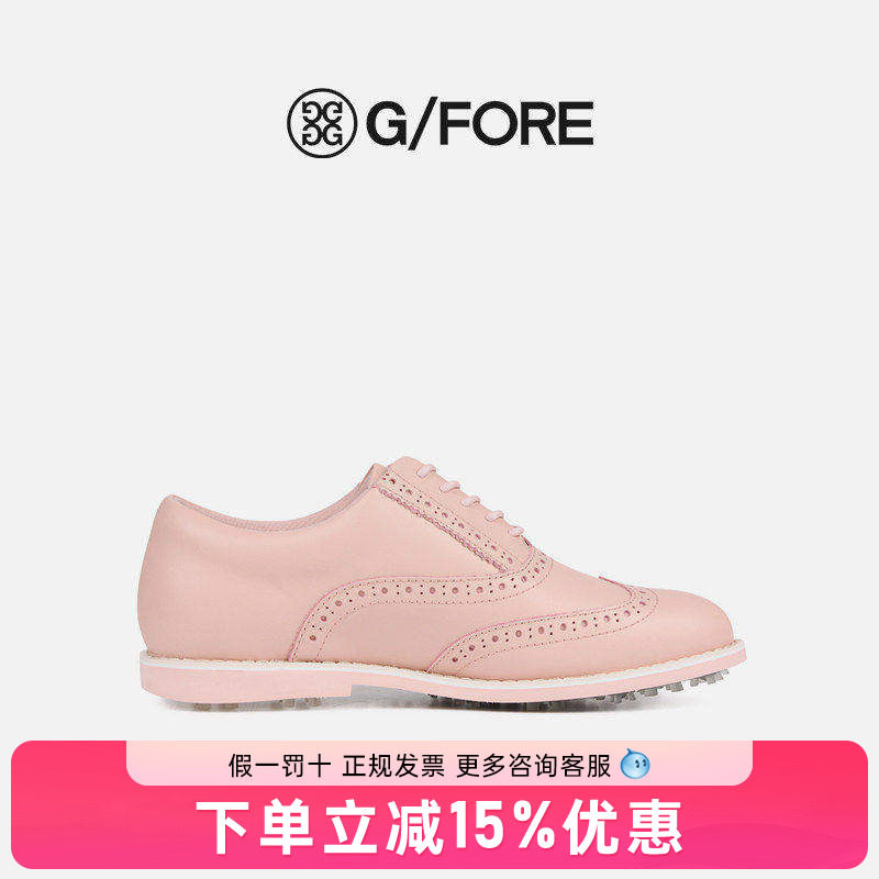 GFORE高尔夫女鞋粉色皮鞋图片