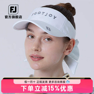 FootJoy高尔夫球帽新款女士蝴蝶结时尚无顶帽FJ遮阳防晒户外帽子