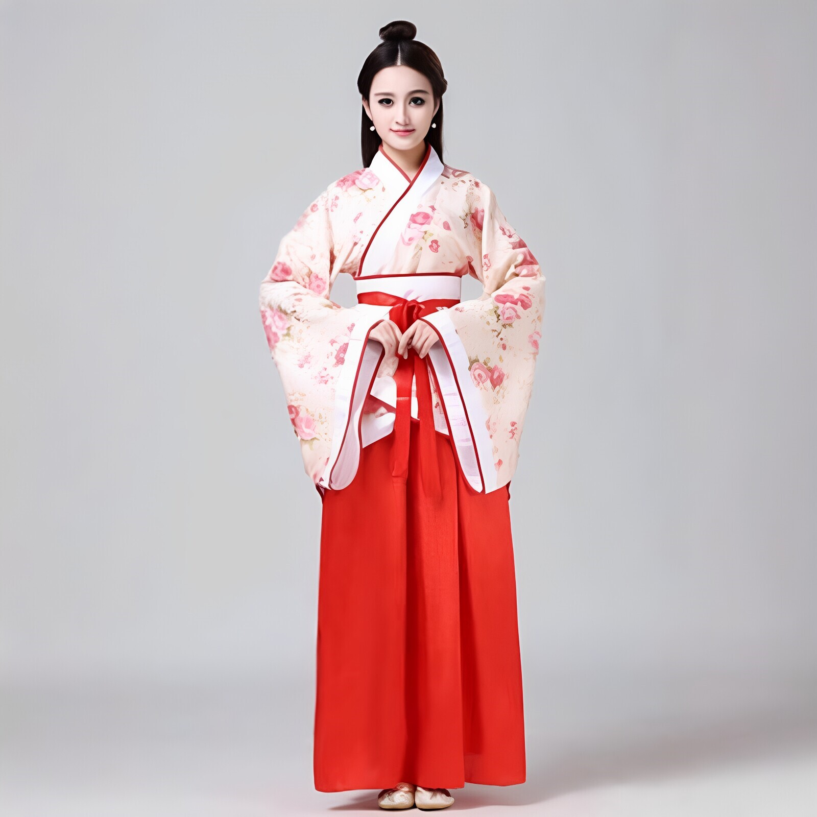 古装服装仙女唐朝淡雅贵妃高端国风仙气套装成人白色汉服国学飘逸