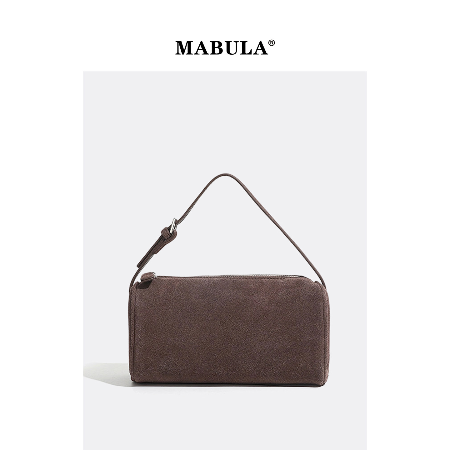 MABULA都市简约风头层牛皮圆筒包女2026春季小众腋下包通勤手提包,箱包皮具/热销女包/男包,腋下包,淘宝优惠券,粉丝福利购,淘宝优惠卷