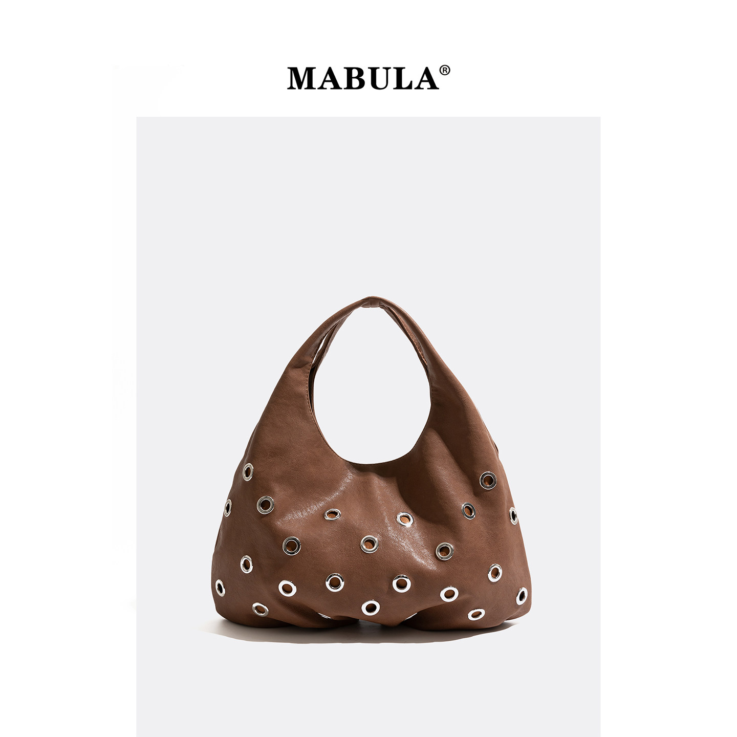 MABULA铆钉腋下包2025冬季新款超火时尚单肩包小众轻奢百搭托特包,箱包皮具/热销女包/男包,托特包,淘宝优惠券,粉丝福利购,淘宝优惠卷