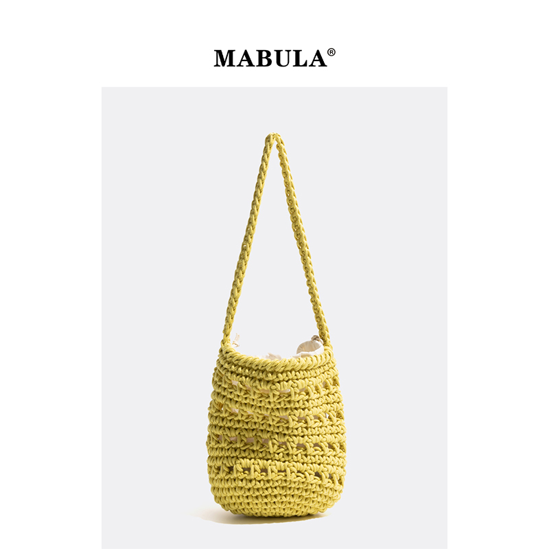 MABULA编织包小众多巴胺水桶包