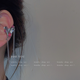 Koushu studio / e40爱心耳夹左耳耳环个性高级感独特设计ins风女