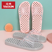 居家网红软底拖鞋 男女浴室洗澡情侣漏水速干拖鞋 夏季 瑶琳按摩拖鞋