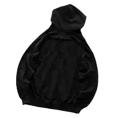 Collar three pull lock front diagonal three Ye two-color velvet hoodie 88010604