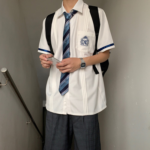jk现货高中情侣款dk制服