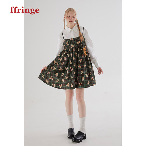 ffringe小熊可爱吊带蓬蓬裙