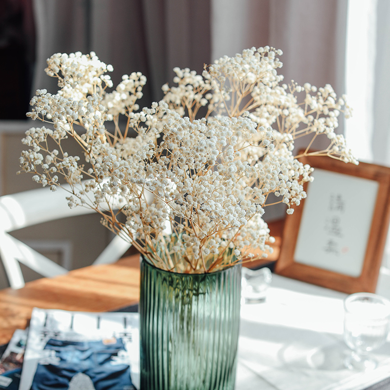 diy白色大束材料摆设满天星干花