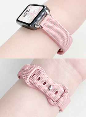 适用KeepB5手环反扣硅胶表带B4格纹手表表带B4lite新款智能keep纯色拼色腕带透气运动硅胶个性男女夏天替换带