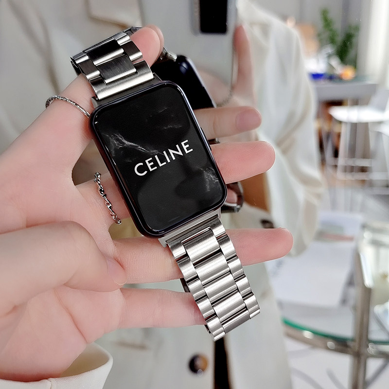 适用华为watchfit2表带不锈钢fit new手表个性watch fit 2三株金属