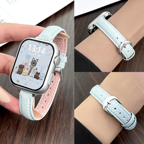 北想iwatchS12荔枝纹皮质替换带