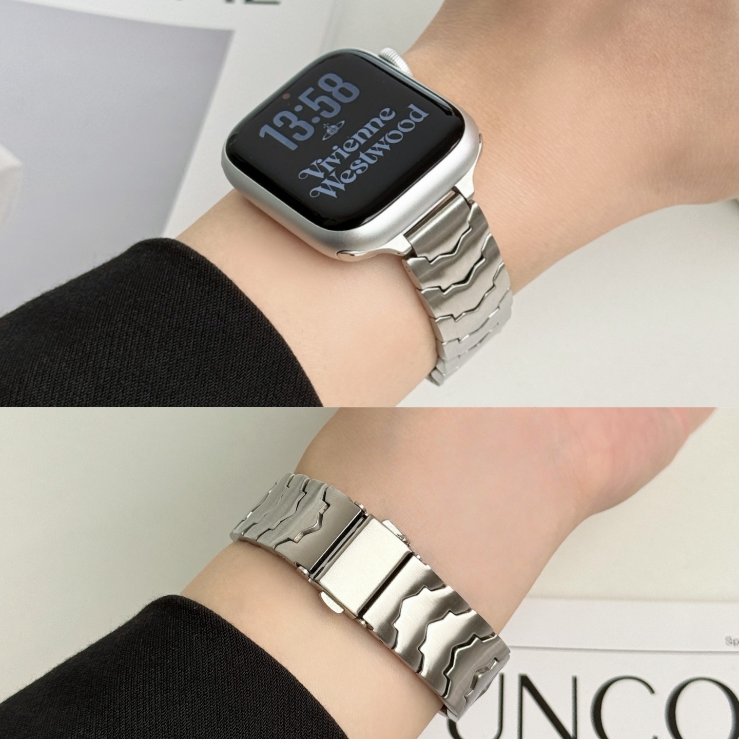 北想适用iwatch金属铠甲款替换带