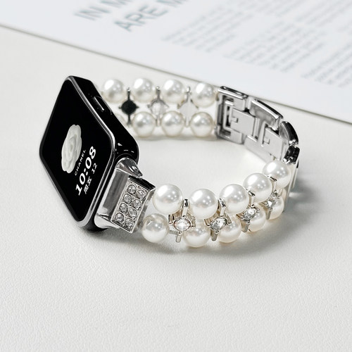 北想适用keep手环十字钻珍珠表链