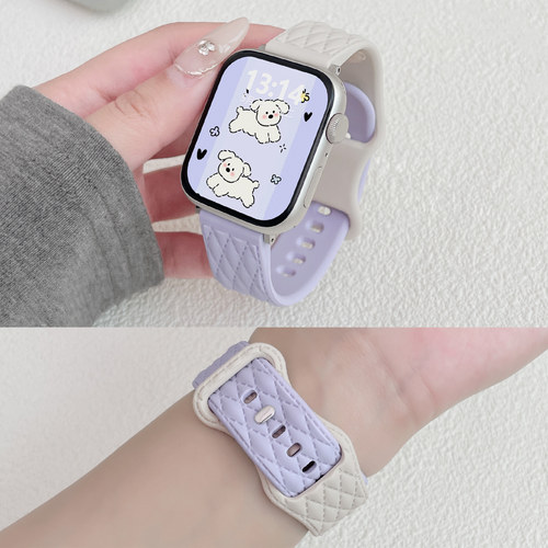 fit5表带小蛮腰皮纹硅胶北想
