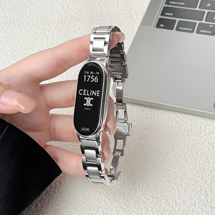 band智能运动xiaomi金属手表带5 3手环配件替换带北想 6个性 适用小米手环10表带9蓝气球三珠腕带8高级7时尚