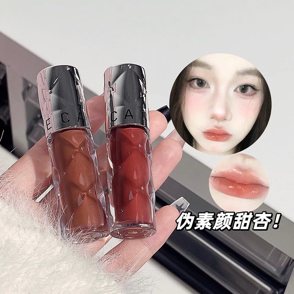 嫩到溢出屏幕的爆汁感~CACE银透镜光唇釉保湿珠光清透嘟嘟唇唇蜜
