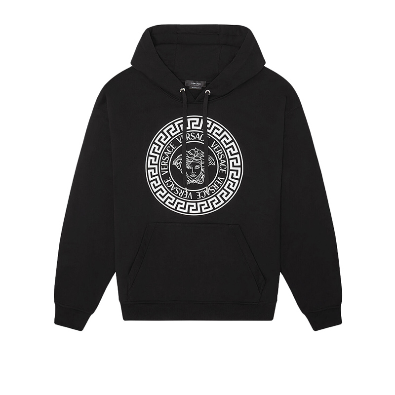 Versace/范思哲新款男装经典美杜莎印花连帽卫衣男士宽松上衣正品
