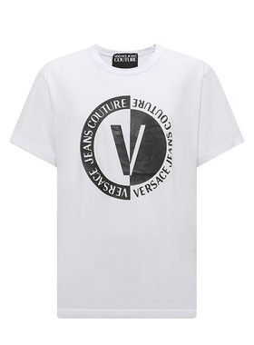 VERSACE/范思哲23夏季新品男士休闲宽松短袖字母logo印花图案