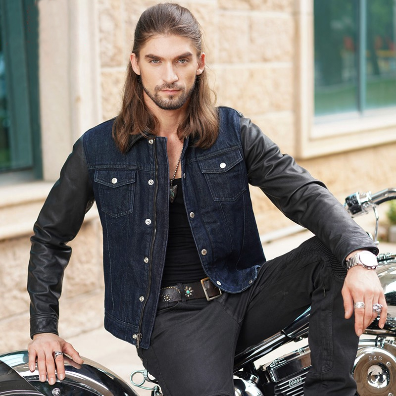 uglybros丑兄弟摩托车机车骑行服哈雷骑行牛仔夹克防摔骑士服男