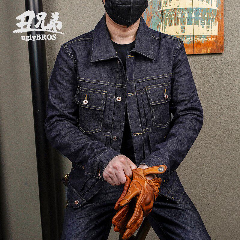 uglybros丑兄弟摩托车骑行服机车赛车哈雷牛仔衣休闲修身防摔服