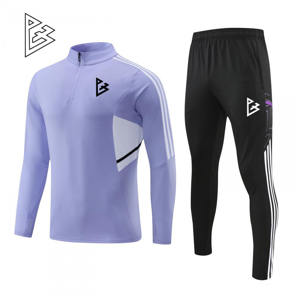 儿童卫衣半拉链赛前出场秋冬款足球训练服运动套装男跑步速干长袖